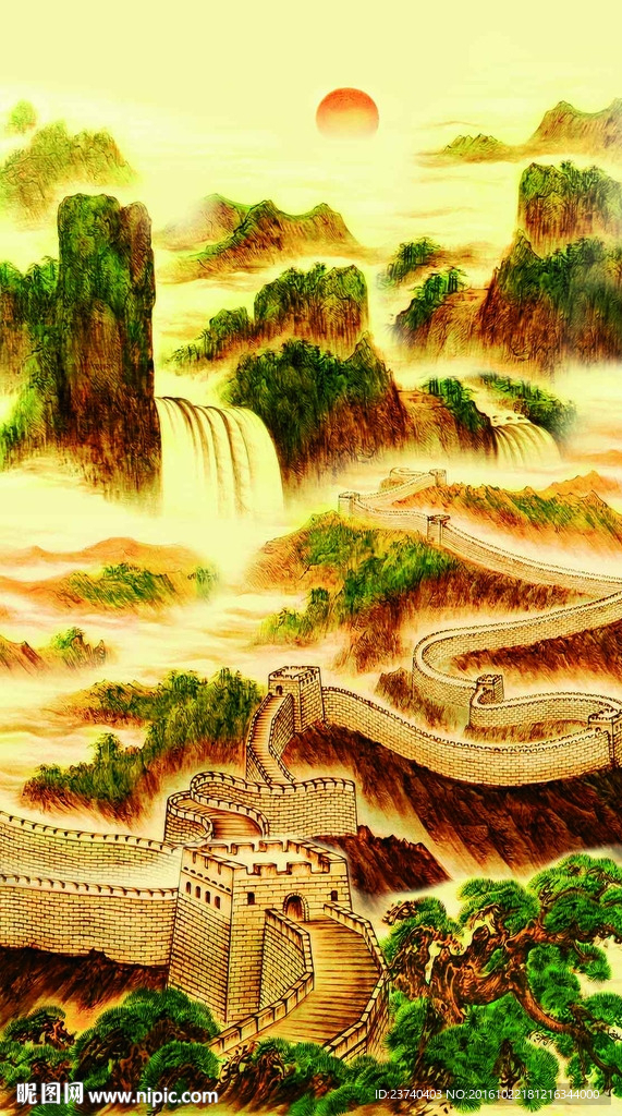长城玄关背景墙