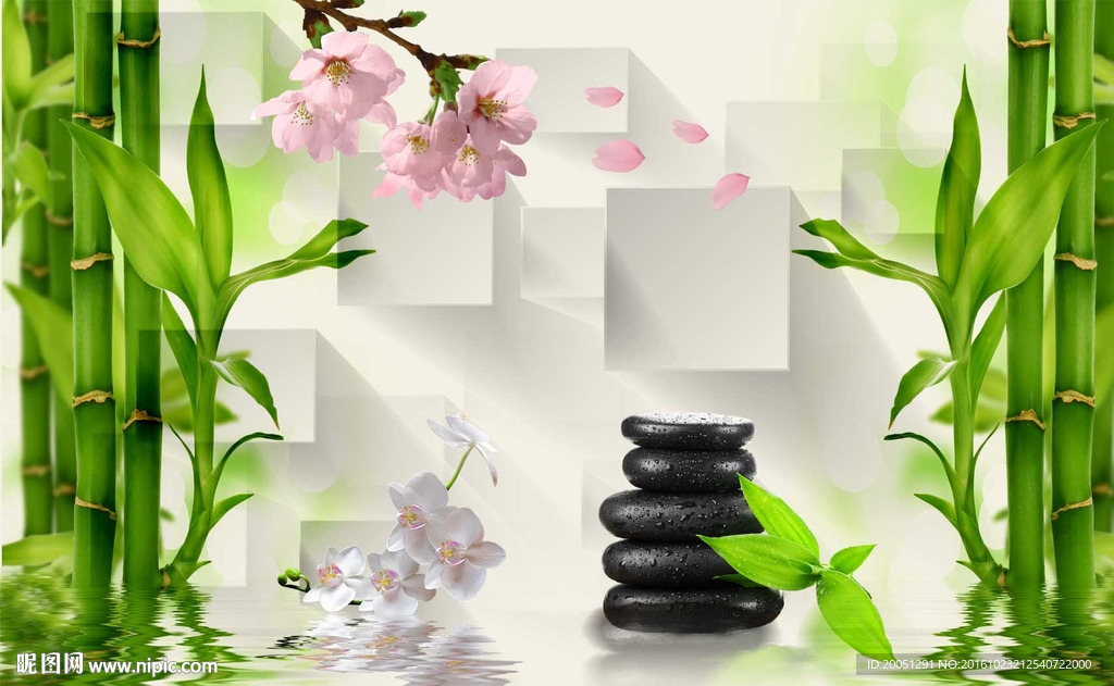3d背景墙 竹子