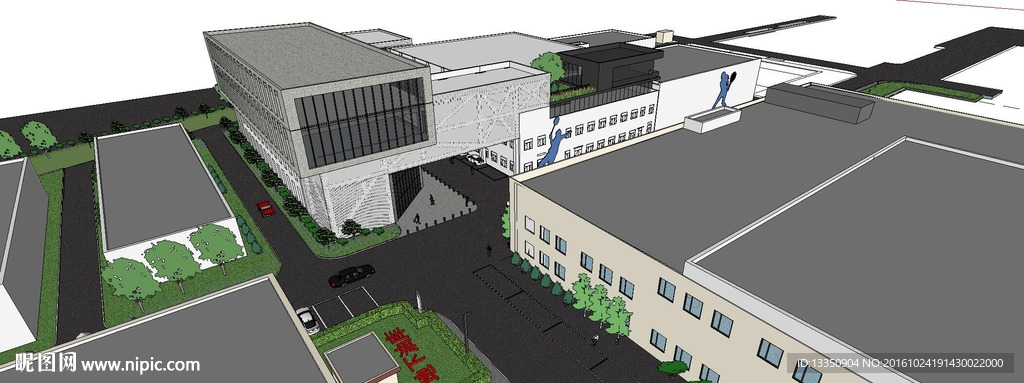 厂区建筑改造SU模型