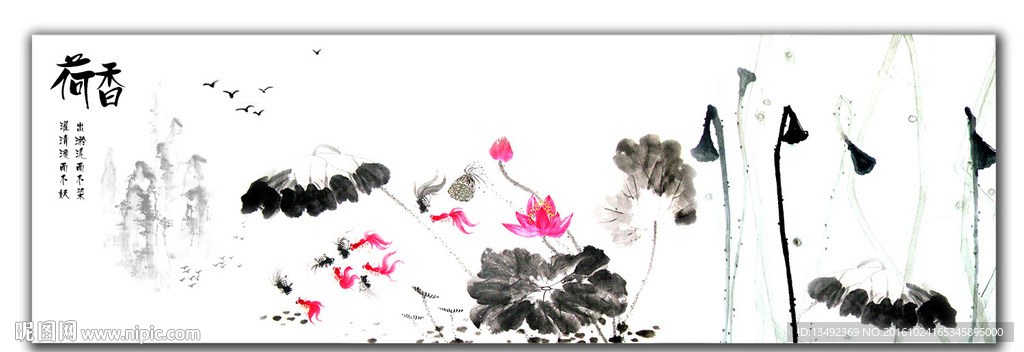 国画荷花