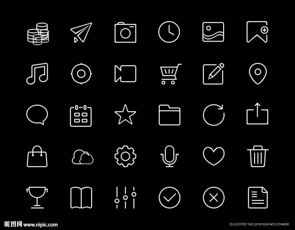 按钮图标标志标识