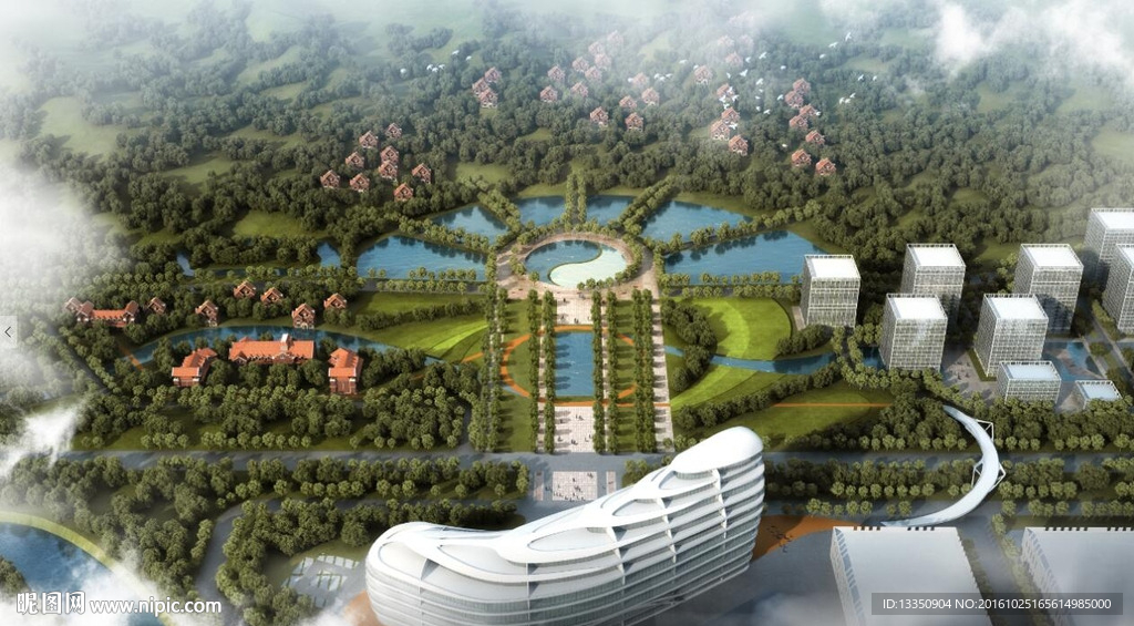 中轴广场鸟瞰效果图