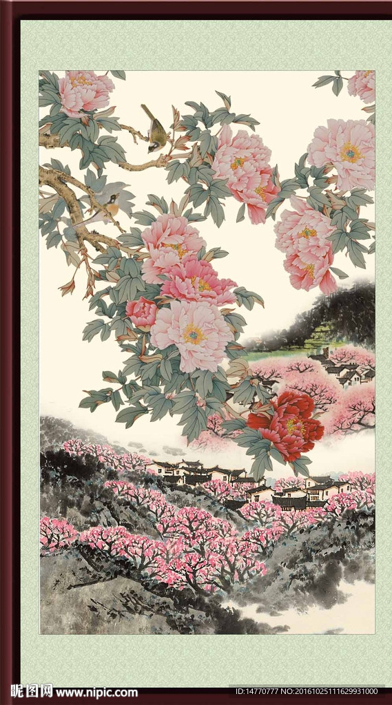 国画牡丹