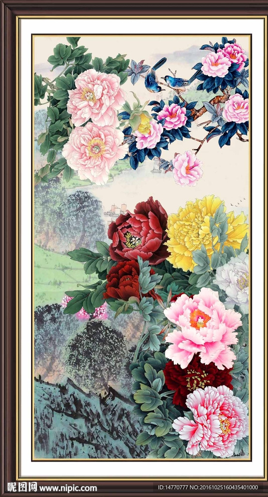 国画牡丹