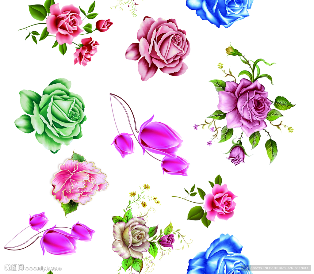 彩绘花