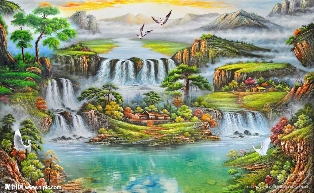 巨幅油画宝地