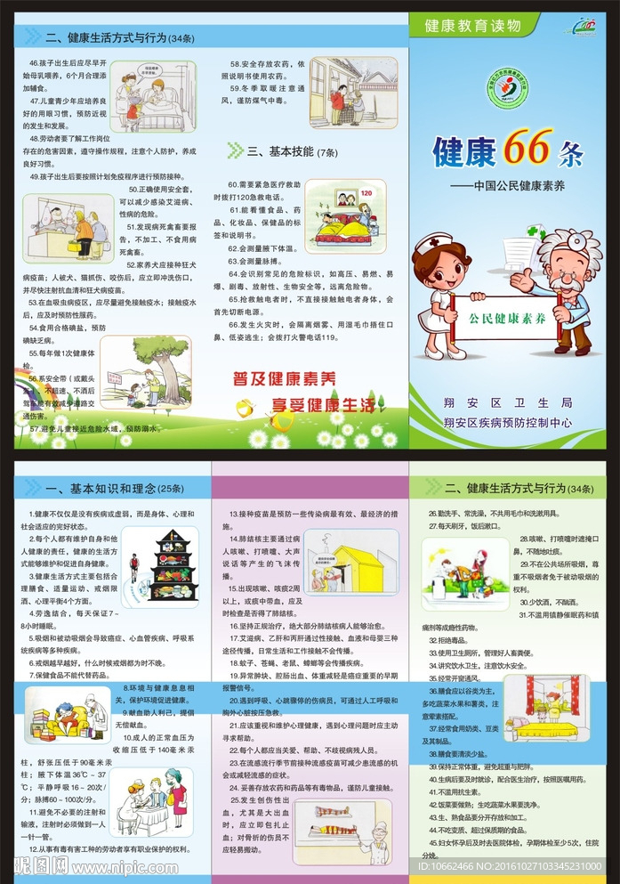 健康素养66条 三折页