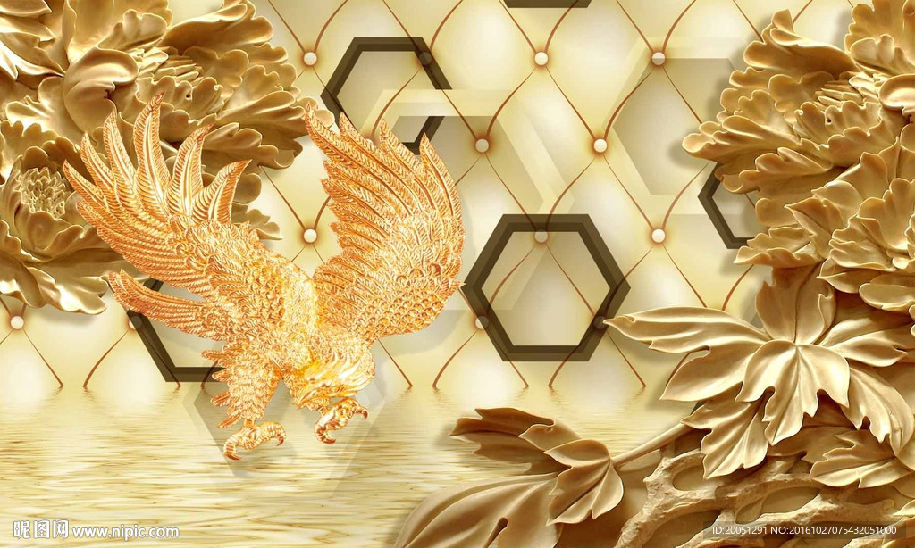 木雕背景墙 大展宏图