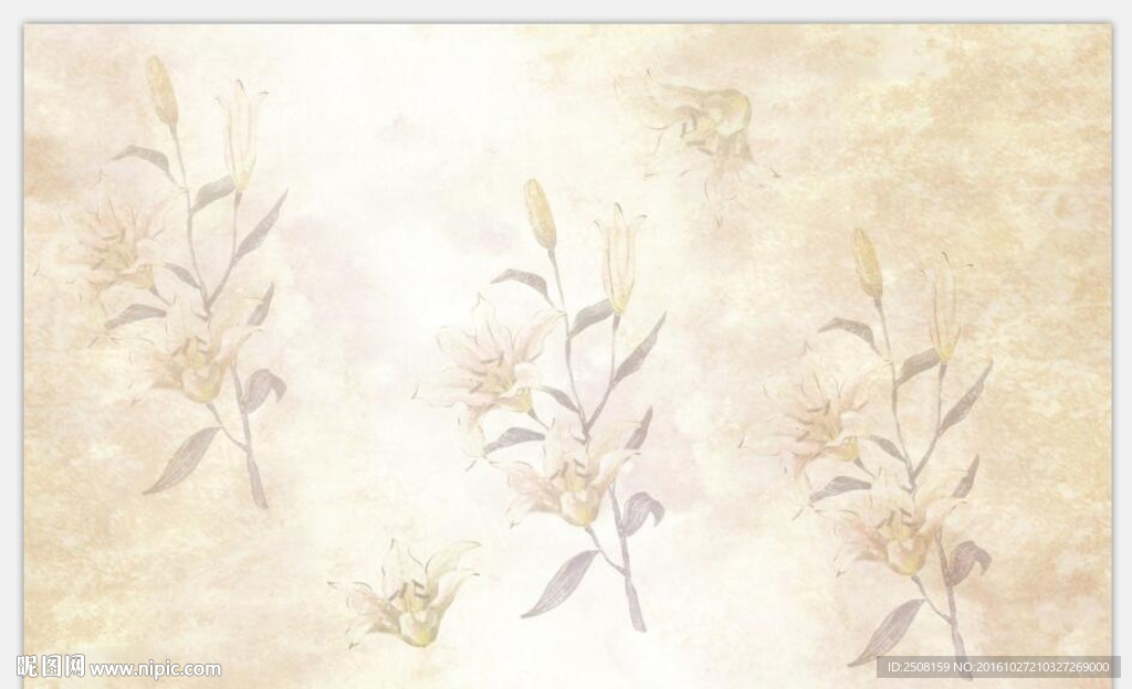 复古百合花