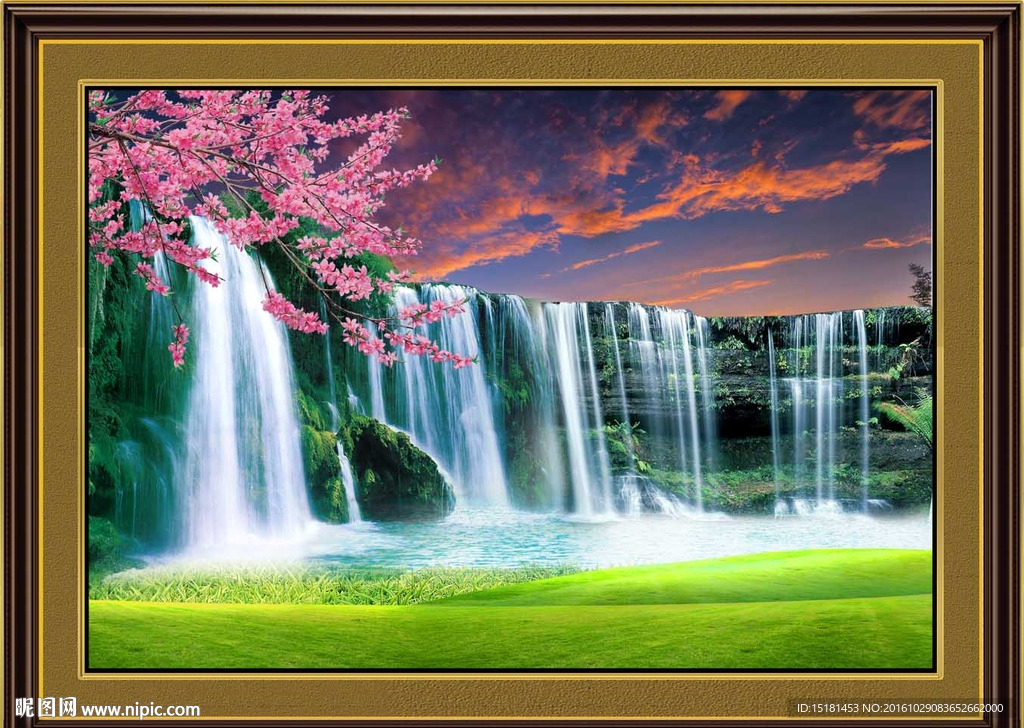 风景画流水