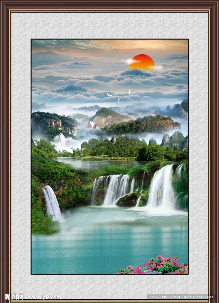 风景画流水