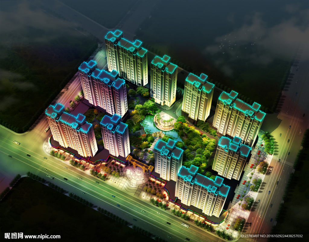 楼体亮化 小区亮化 LED灯