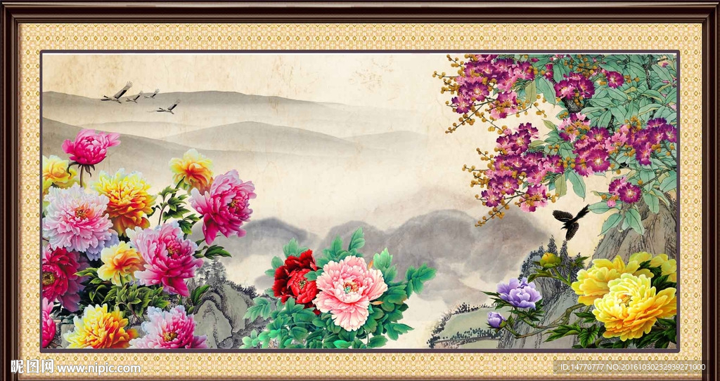 国画牡丹