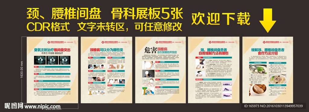 骨科颈腰椎间盘突出展板5张