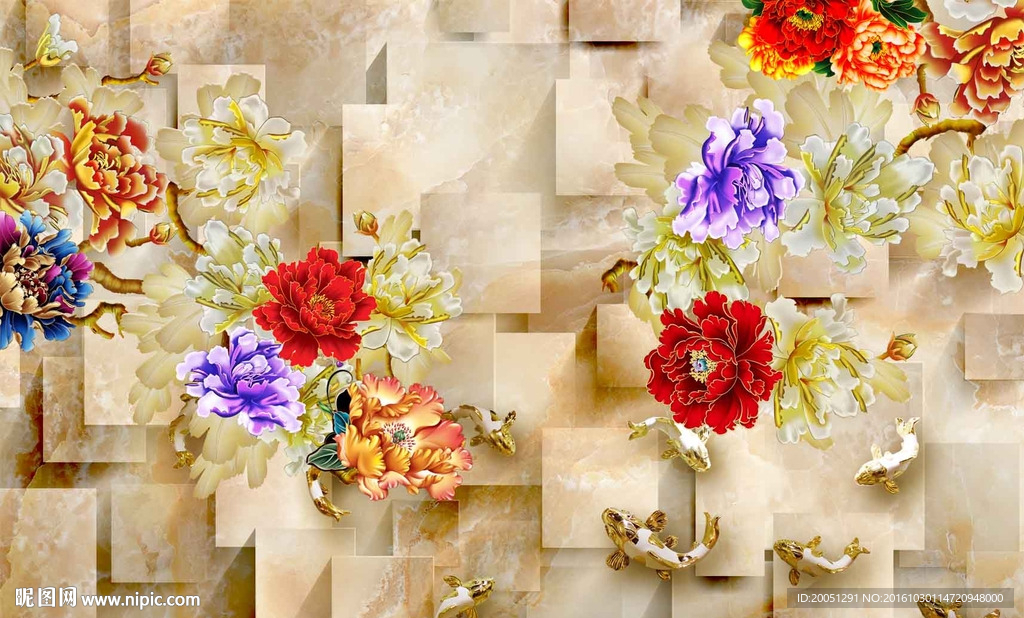 彩雕电视背景墙