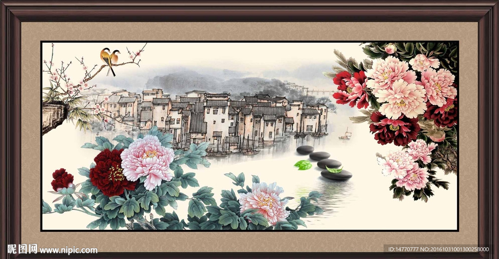 国画牡丹 江南