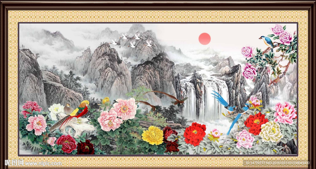 国画牡丹