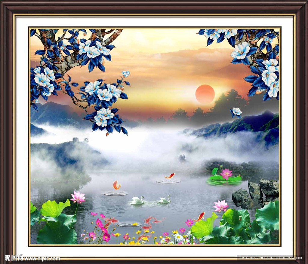 风景画 花鸟图