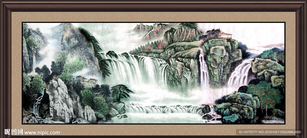 国画山水 财源滚滚