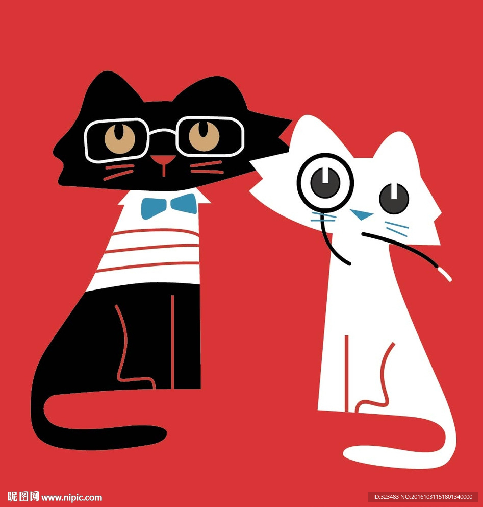 时尚情侣猫