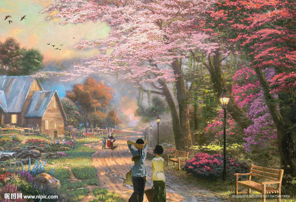 乡村油画