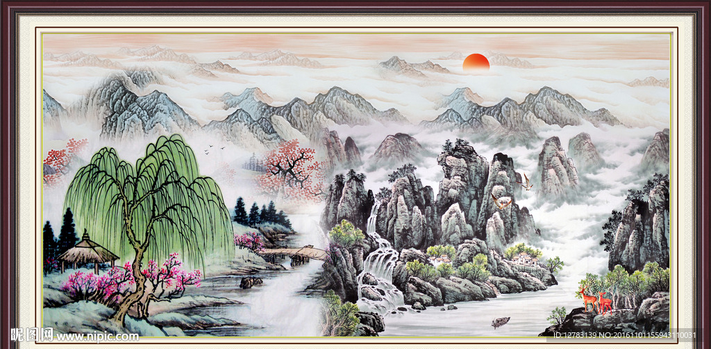 巨幅山水画