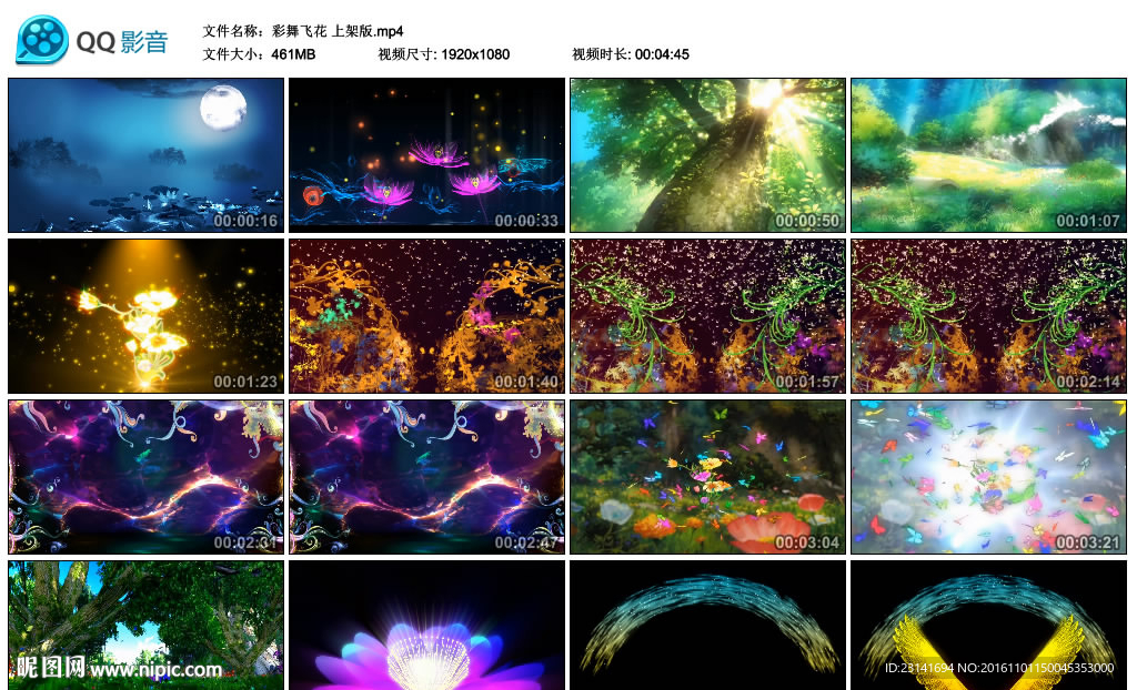彩舞飞花莲花夜晚浪漫婚礼舞背景