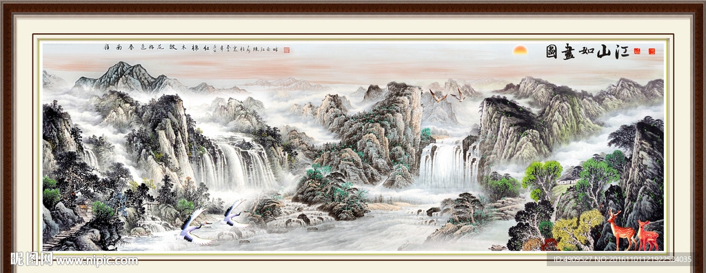 聚宝盆国画