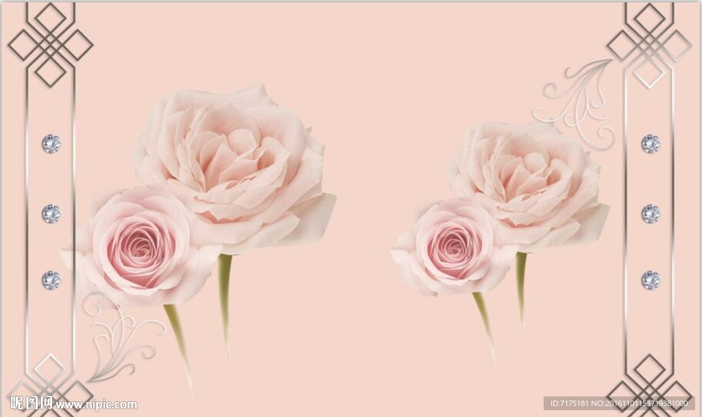 玫瑰壁纸壁画背景墙