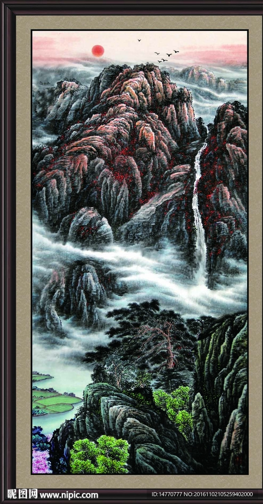 竖幅国画