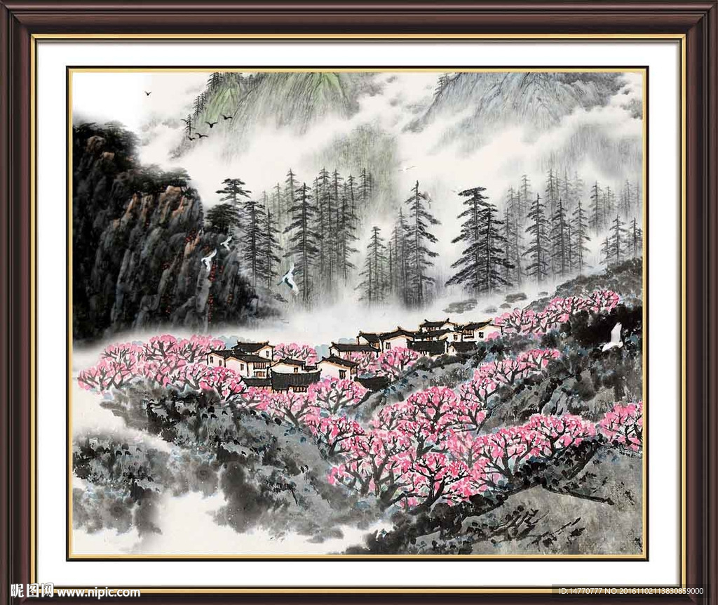 水墨山水画