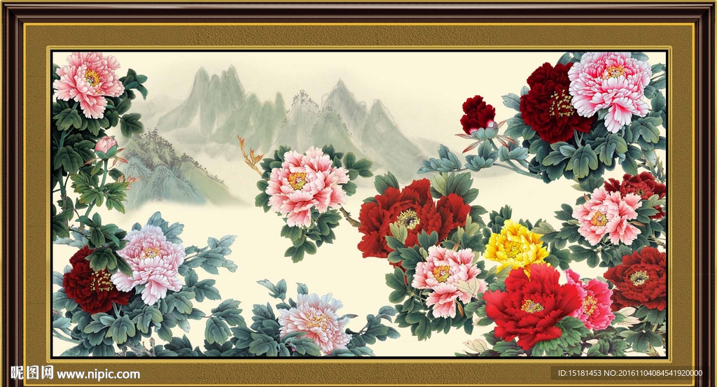国画牡丹