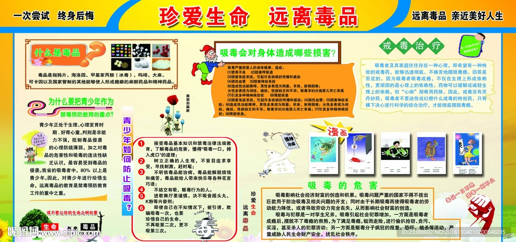 禁毒宣传栏展板