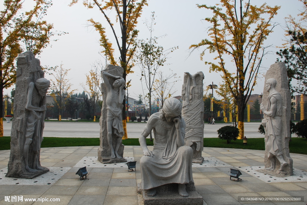 法门寺释迦牟尼出游感悟雕塑