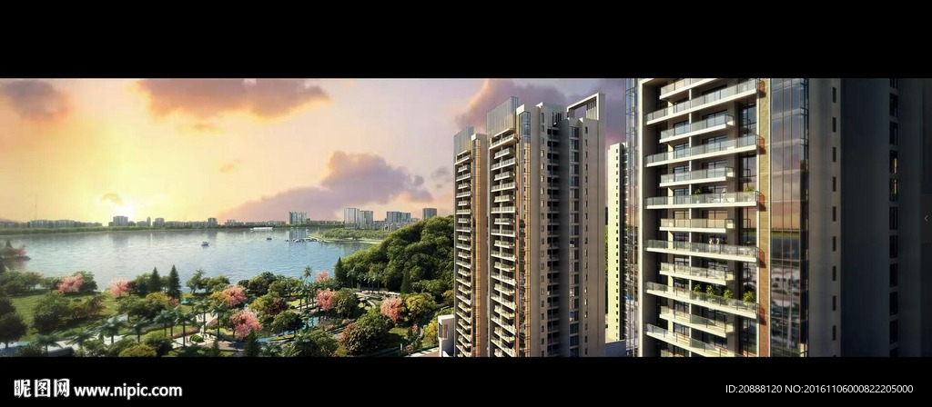 湖景半鸟瞰 住宅看湖景