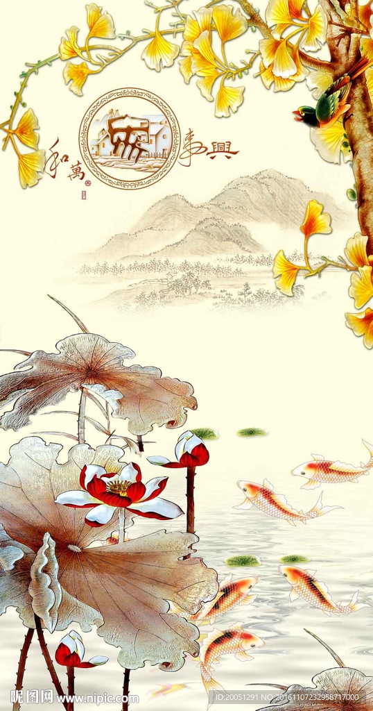 彩雕玄关
