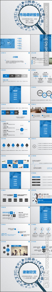 简约市场调研报告通用PPT模板