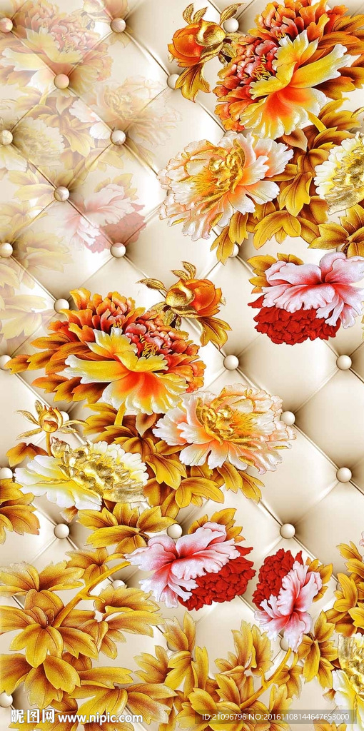 彩雕玄关背景墙