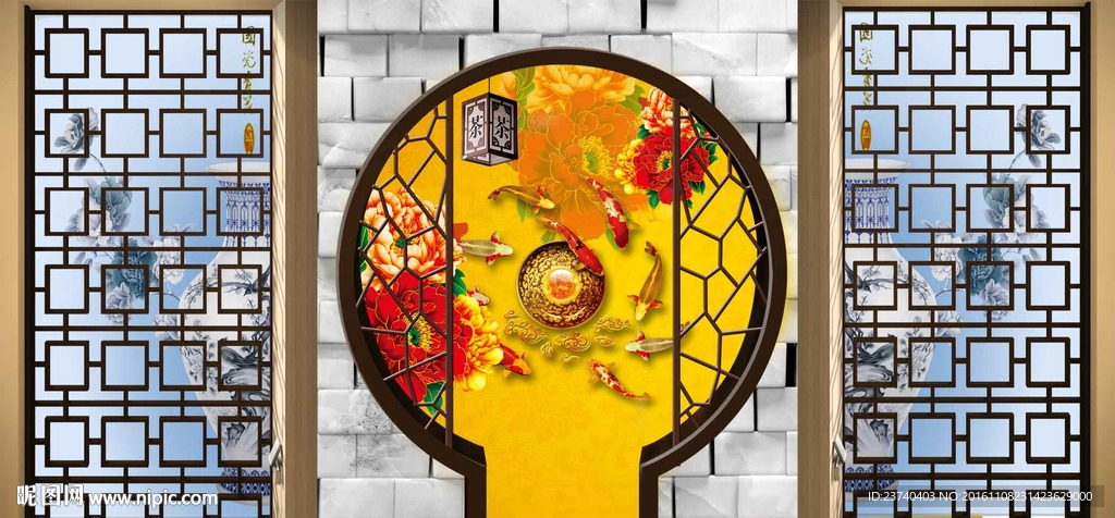 中式背景墙