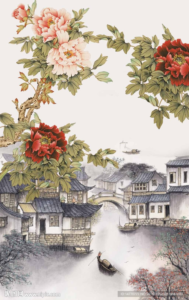 国画牡丹