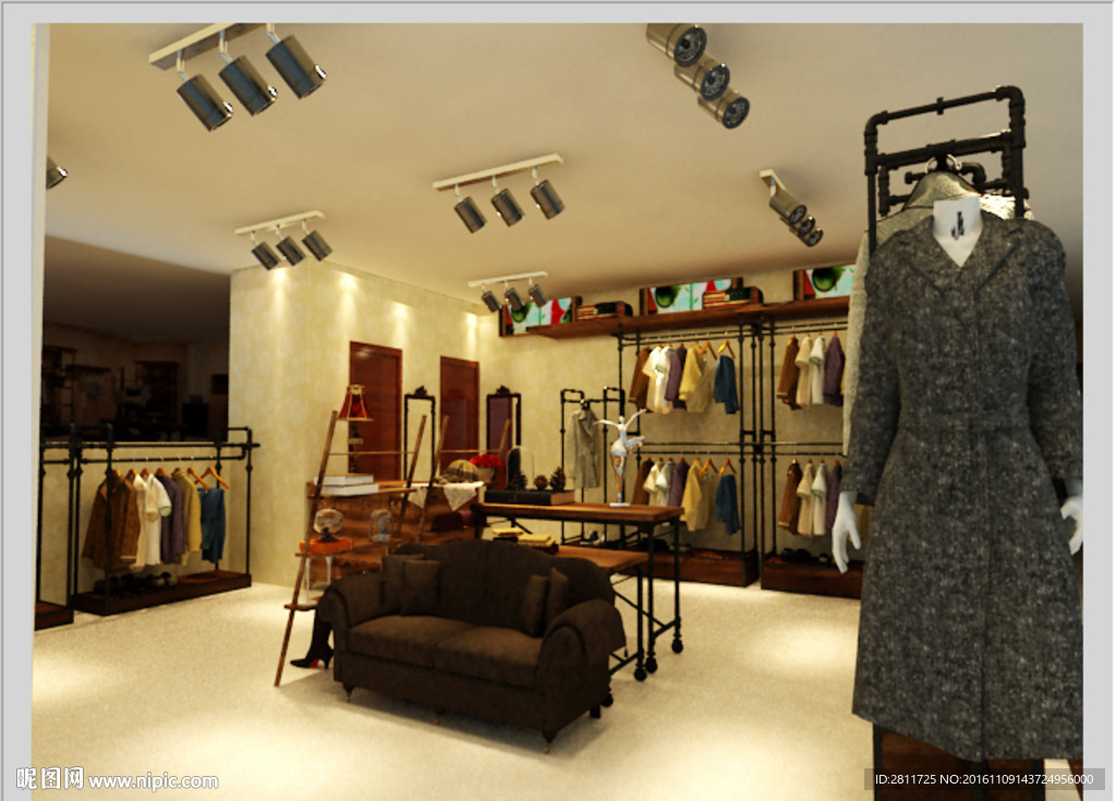 精品服装店3DMAX模型源文件