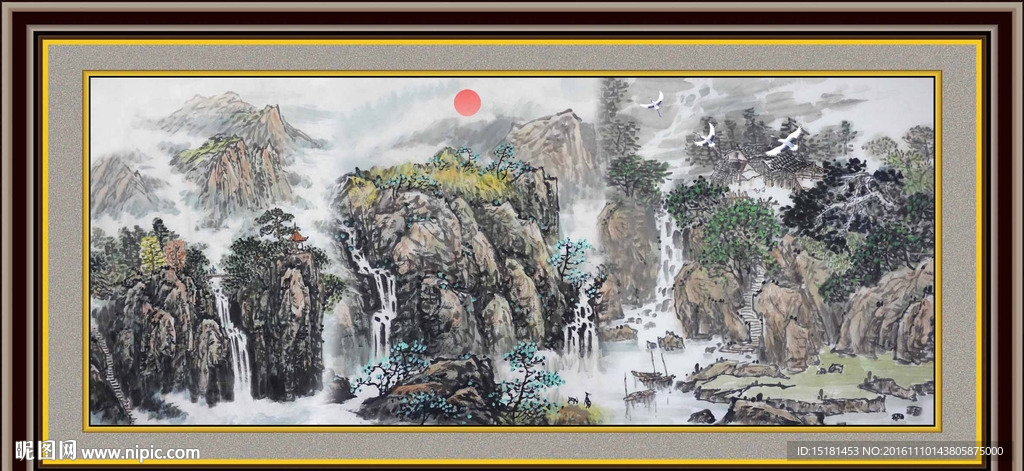 水墨山水画