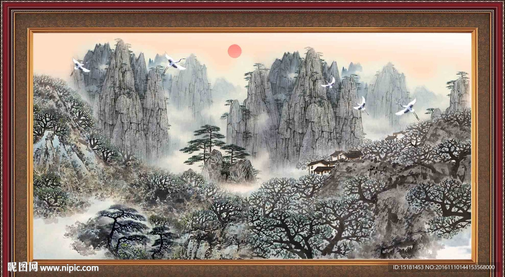 水墨山水画