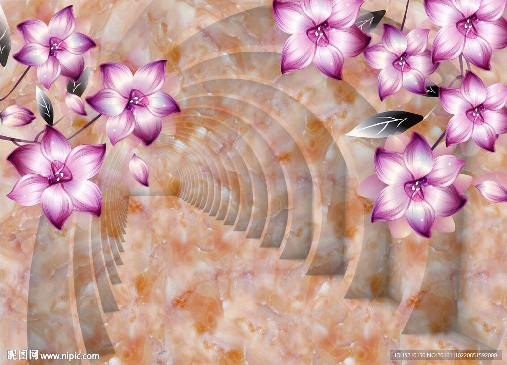 3D梦幻花朵