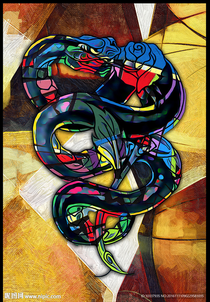 装饰画蛇