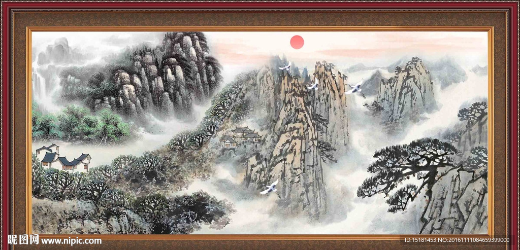 国画水墨山水