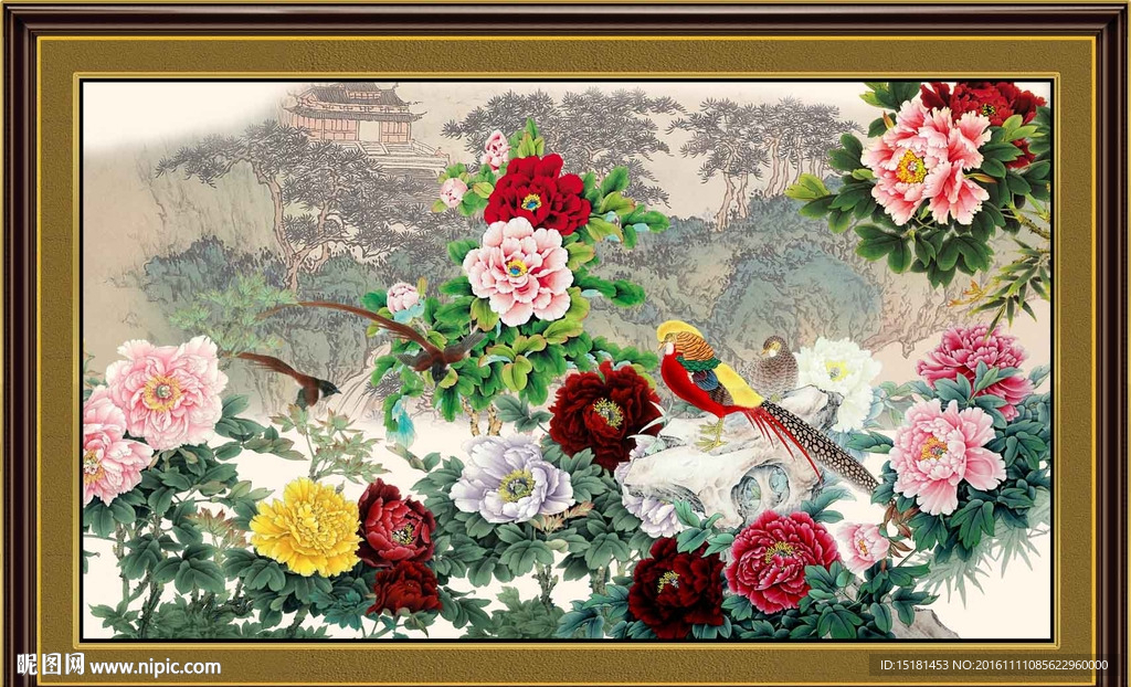 国画牡丹