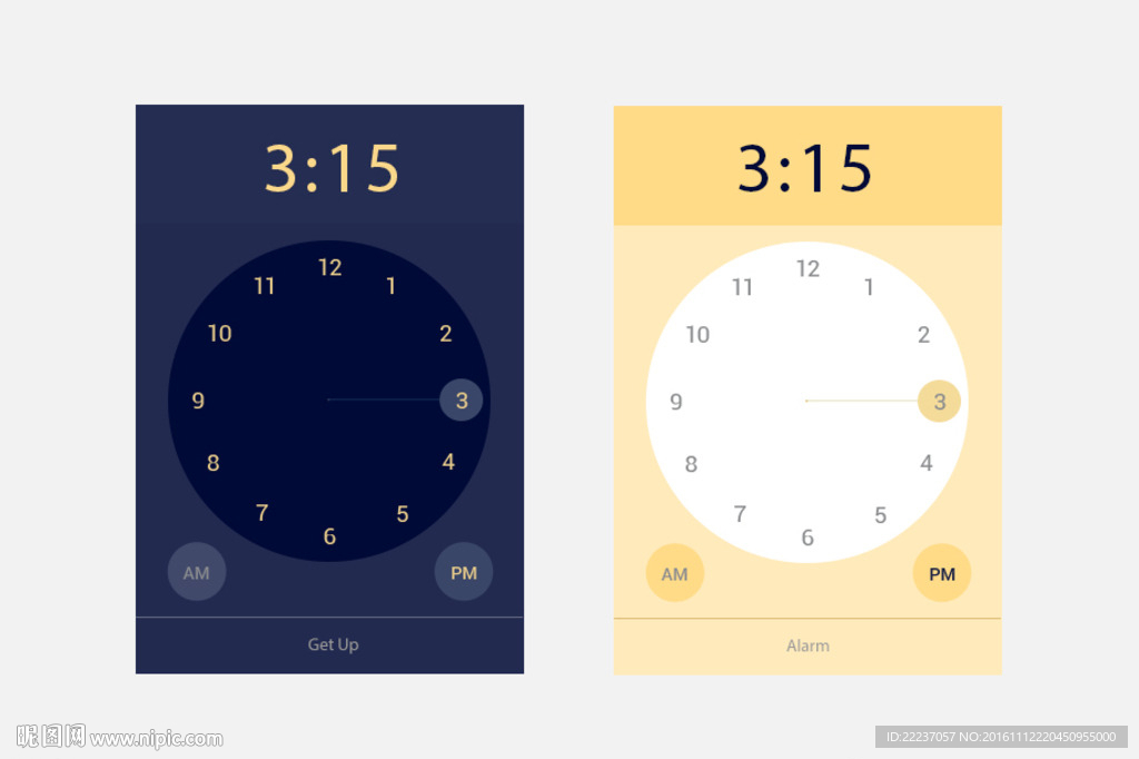 时钟钟表clock界面ui图片