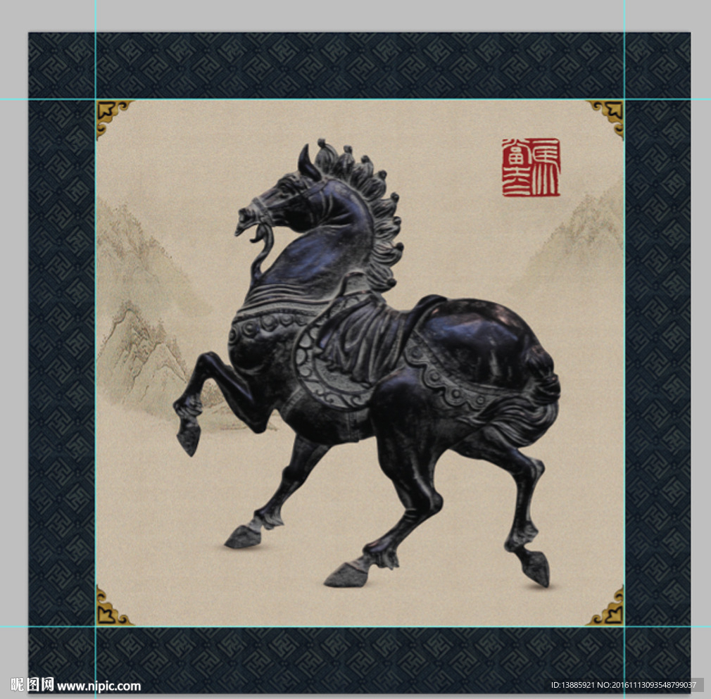 一马当先中国风高档装饰画