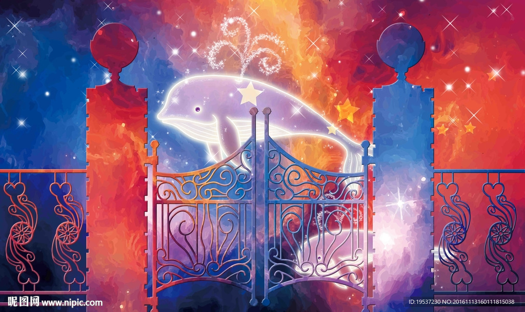 梦幻星空背景墙